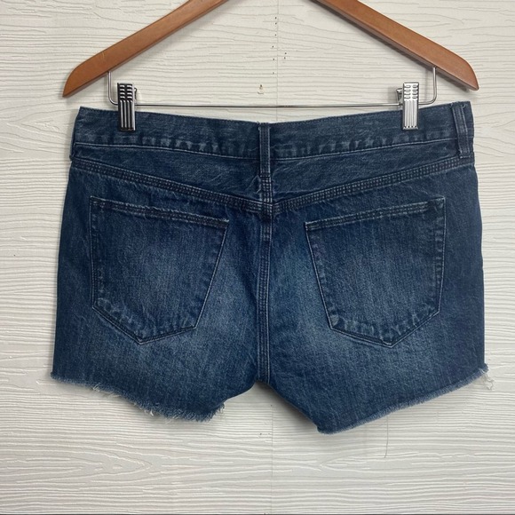 Madewell dark wash Denim Jean Shorts Summer Whiskering Size 28 - Picture 4 of 7